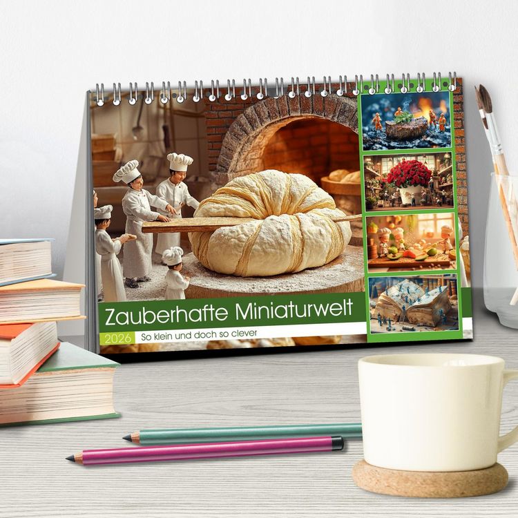 Produktbild: Zauberhafte Miniaturwelt (Tischkalender 2026 DIN A5 quer), CALVENDO Monatskalender