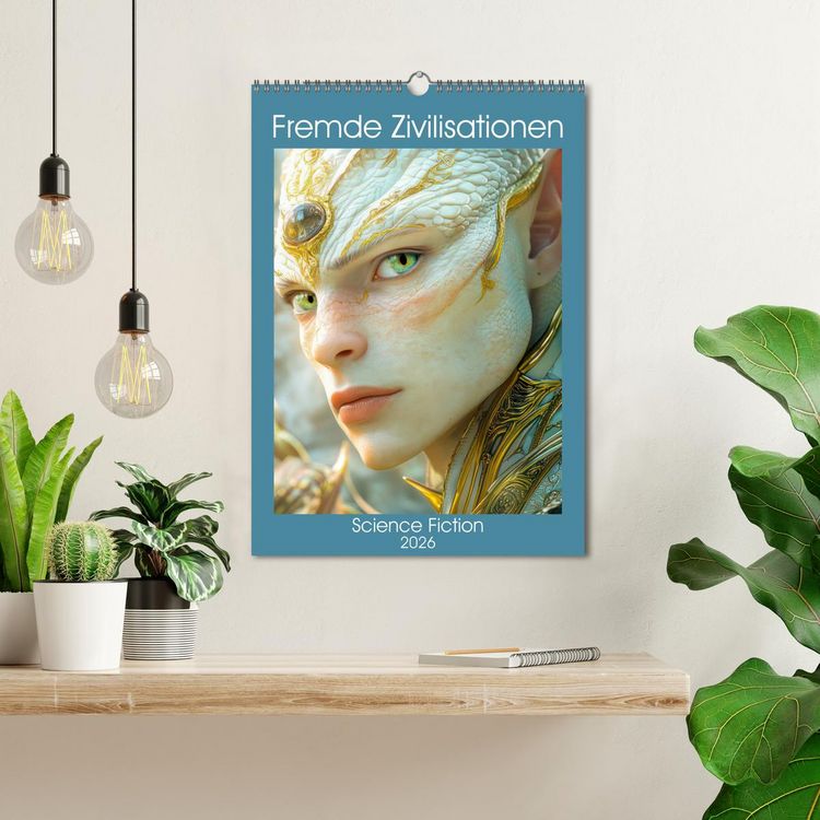 Produktbild: Fremde Zivilisationen - Science Fiction (Wandkalender 2026 DIN A3 hoch), CALVENDO Monatskalender