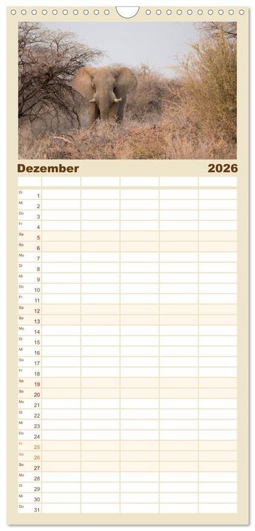Produktbild: Familienplaner 2026 - Namibia - Sehnsucht der Ferne mit 5 Spalten (Wandkalender, 21 x 45 cm) CALVENDO