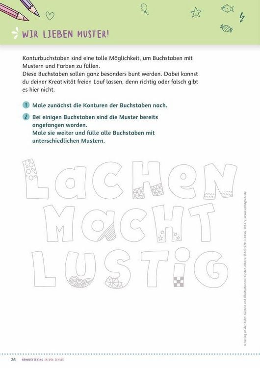 Produktbild: Handlettering in der Schule