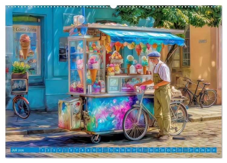 Produktbild: Bunte Stadt - Einzigartige Bewohner (Wandkalender 2026 DIN A2 quer), CALVENDO Monatskalender