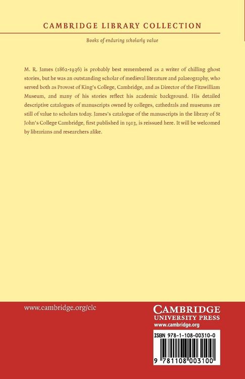 Produktbild: A Descriptive Catalogue of the Manuscripts in the Library of St John's College, Cambridge