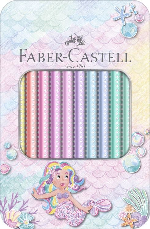 Produktbild: Faber-Castell Buntstifte Jumbo Sparkle pastell 10 St&uuml;ck Metalletui