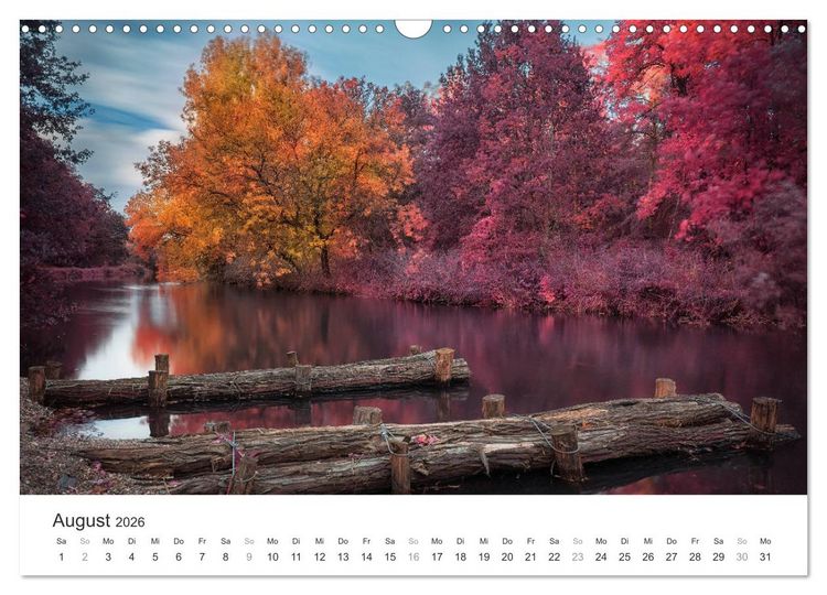 Produktbild: Cottbus und seine Umgebung in Infrarot (Wandkalender 2026 DIN A3 quer), CALVENDO Monatskalender