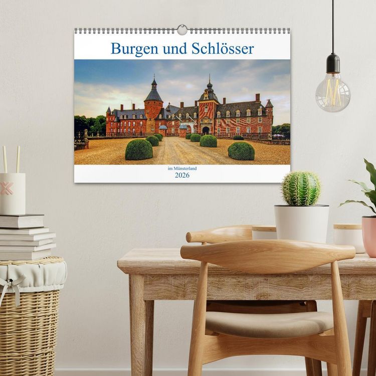 Produktbild: Burgen und Schl&ouml;sser im M&uuml;nsterland (Wandkalender 2026 DIN A3 quer), CALVENDO Monatskalender