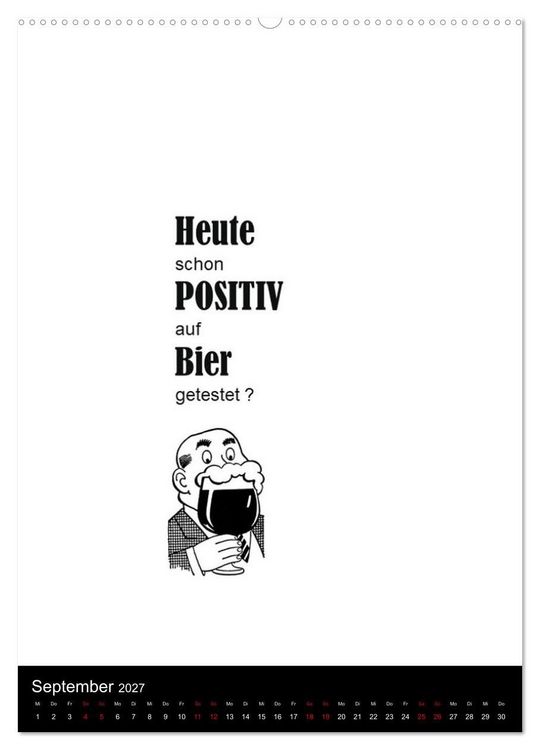 Produktbild: SPRUCH-Beutel voller Spr&uuml;che rund ums TRINKEN (hochwertiger Premium Wandkalender 2027 DIN A2 hoch), Kunstdruck in Hochglanz