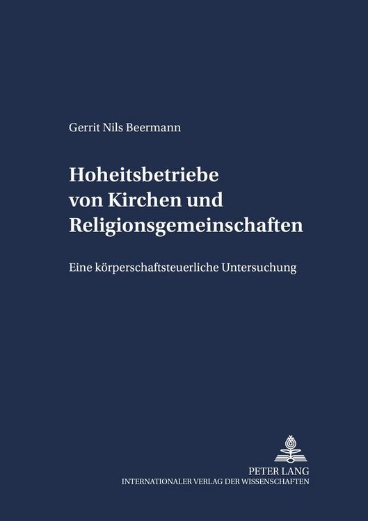 Produktbild: Hoheitsbetriebe von Kirchen und Religionsgemeinschaften