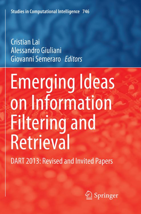 Produktbild: Emerging Ideas on Information Filtering and Retrieval