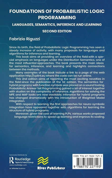 Produktbild: Foundations of Probabilistic Logic Programming