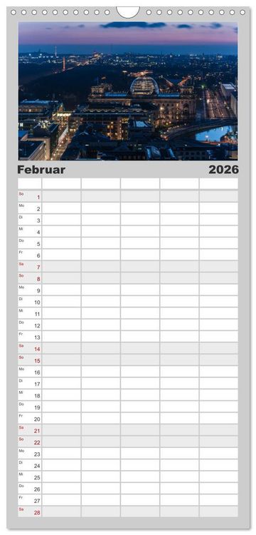Produktbild: Familienplaner 2026 - Berlin - Faszination Hauptstadt mit 5 Spalten (Wandkalender, 21 x 45 cm) CALVENDO