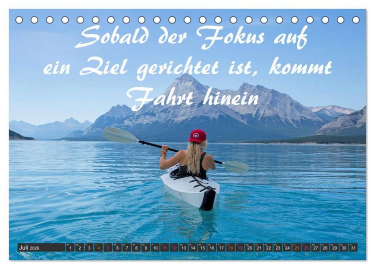 Produktbild: Sport Spruchkalender (Tischkalender 2026 DIN A5 quer), CALVENDO Monatskalender