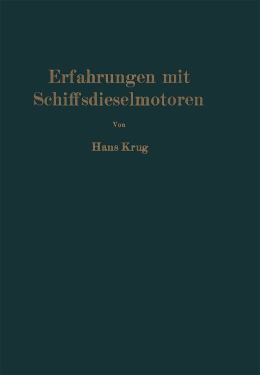 Produktbild: Erfahrungen mit Schiffsdieselmotoren