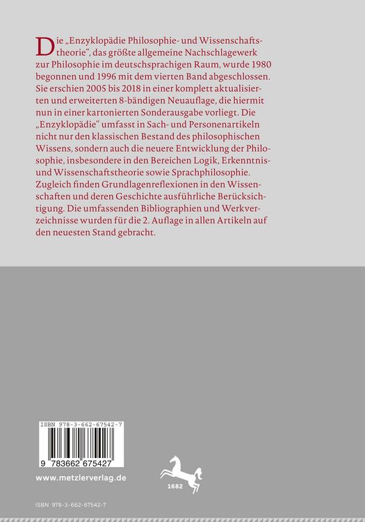Produktbild: Enzyklop&auml;die Philosophie und Wissenschaftstheorie