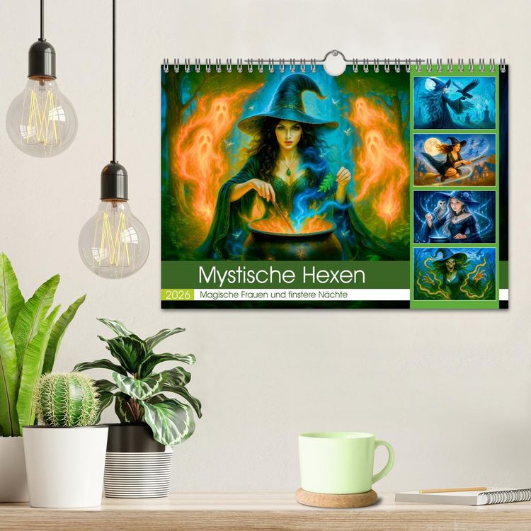 Produktbild: Mystische Hexen - Magische Frauen und finstere N&auml;chte (Wandkalender 2026 DIN A4 quer), CALVENDO Monatskalender