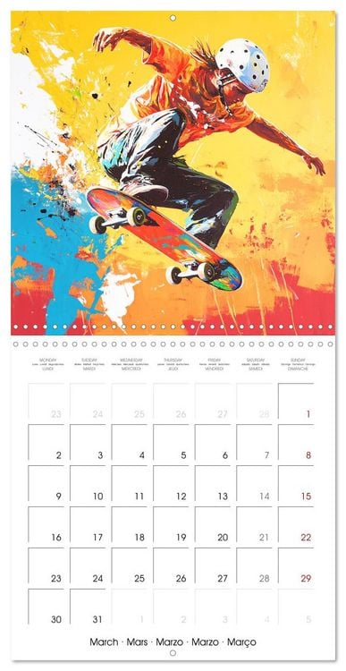Produktbild: Canvas of Olympic Champions (Wall Calendar 2026 12 &times; 12 Inch) CALVENDO 12 Month Wall Calendar