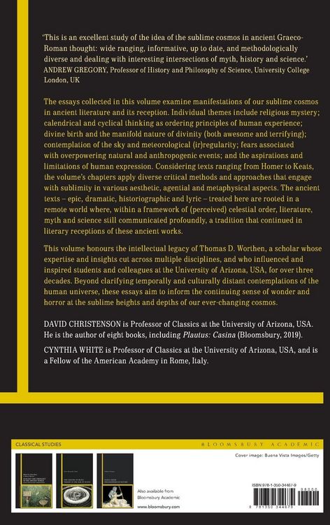 Produktbild: Sublime Cosmos in Graeco-Roman Literature and its Reception