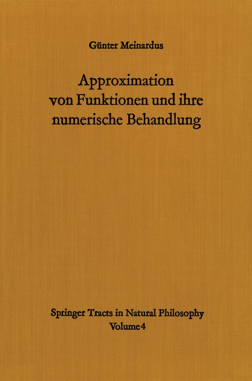 Produktbild: Approximation von Funktionen und ihre numerische Behandlung