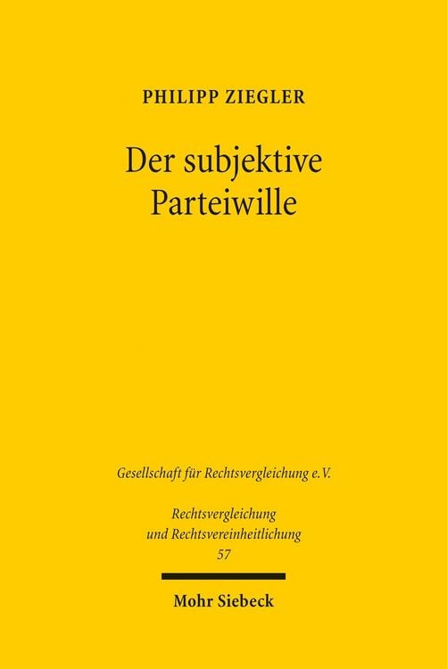Produktbild: Der subjektive Parteiwille