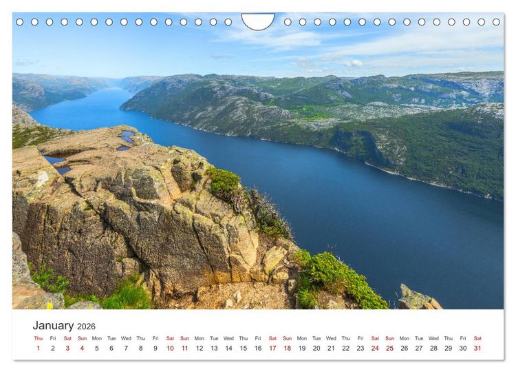 Produktbild: Norway - landscapes and fjords in western Norway (Wall Calendar 2026 DIN A4 landscape), CALVENDO 12 Month Wall Calendar