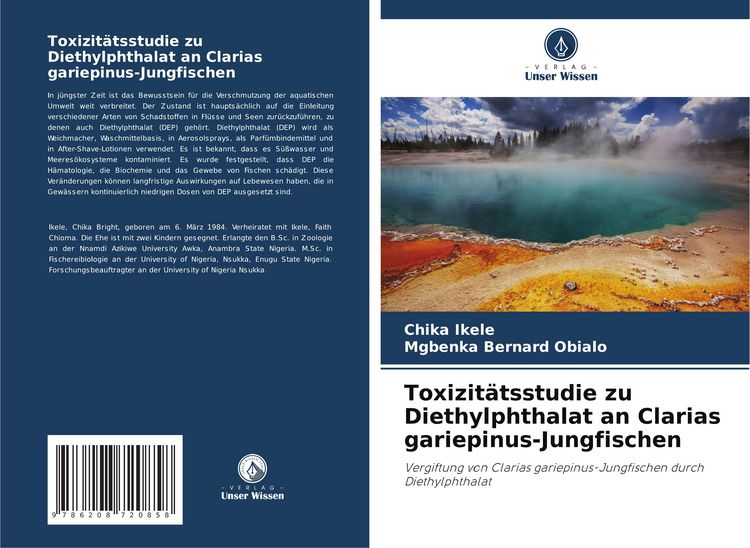 Produktbild: Toxizit&auml;tsstudie zu Diethylphthalat an Clarias gariepinus-Jungfischen