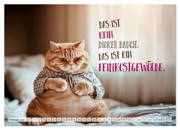 Produktbild: FLAUSCHFIGUR DELUXE Jeden Monat ein H&auml;ppchen Humor (Wandkalender 2026 DIN A2 quer), CALVENDO Monatskalender