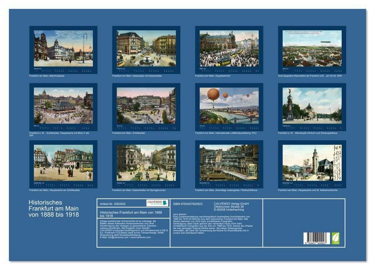 Produktbild: Historisches Frankfurt am Main von 1888 bis 1918 (Wandkalender 2026 DIN A2 quer), CALVENDO Monatskalender