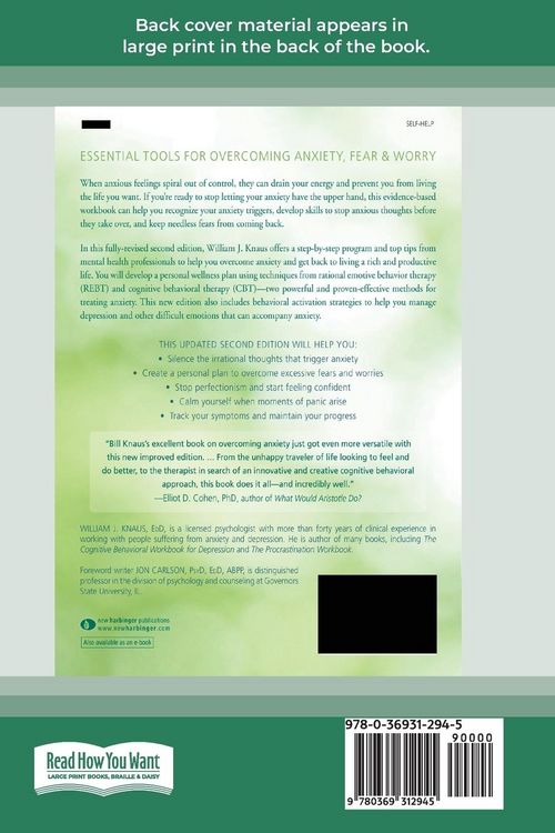 Produktbild: The Cognitive Behavioral Workbook for Anxiety (Second Edition)