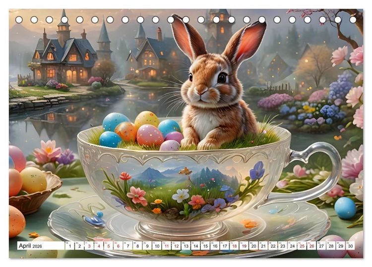 Produktbild: Tierische Tee-Parade (Tischkalender 2026 DIN A5 quer), CALVENDO Monatskalender