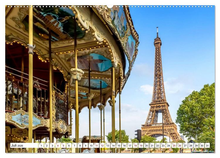 Produktbild: PARIS Franz&ouml;sisches Flair und Historie (Wandkalender 2026 DIN A2 quer), CALVENDO Monatskalender