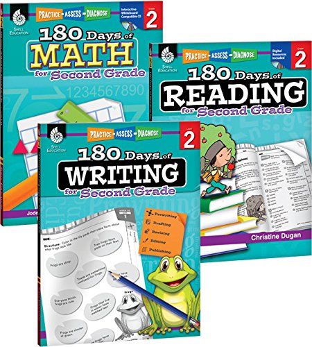 Produktbild: 180 Days(tm) Reading, Writing and Math for Grade 2: 3-Book Set