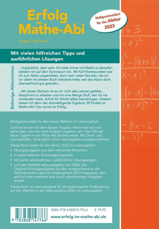 Mathe Abi 2023 Lösungen 'Erfolg im Mathe-Abi 2023 Wahlteil Leistungsfach Baden-Württemberg
