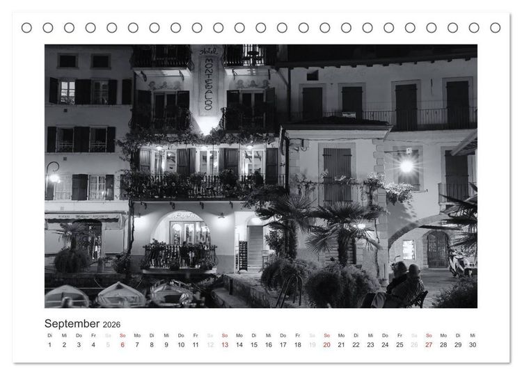 Produktbild: Limone sul Garda schwarzwei&szlig; (Tischkalender 2026 DIN A5 quer), CALVENDO Monatskalender