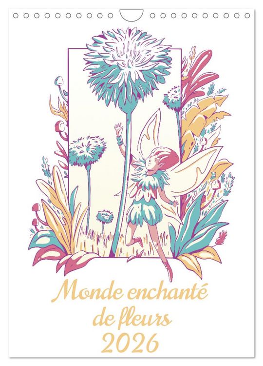 Produktbild: Monde enchant&eacute; de fleurs (Calendrier mural 2026 DIN A4 horizontal), CALVENDO calendrier mensuel