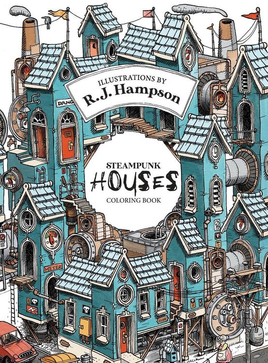 Produktbild: Steampunk Houses Coloring Book