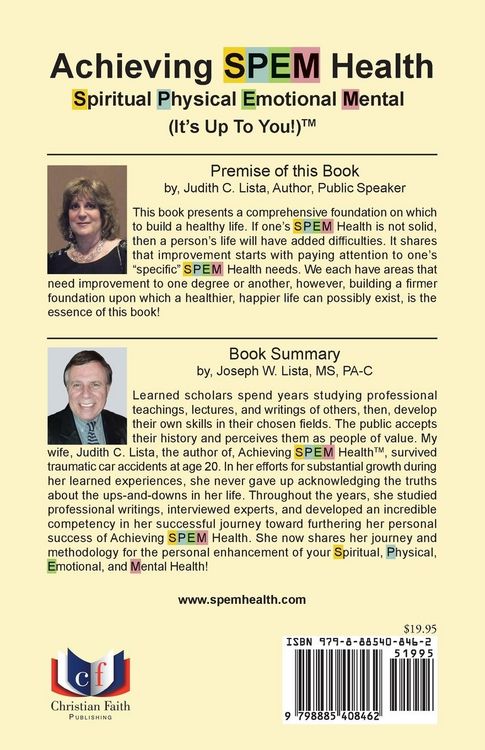 Produktbild: Achieving SPEM Health Spiritual Physical Emotional Mental (It's Up to You!)TM