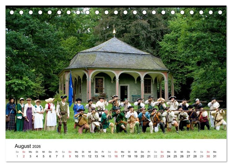 Produktbild: Fasanerie - sch&ouml;nstes Barockschloss Hessens (Tischkalender 2026 DIN A5 quer), CALVENDO Monatskalender