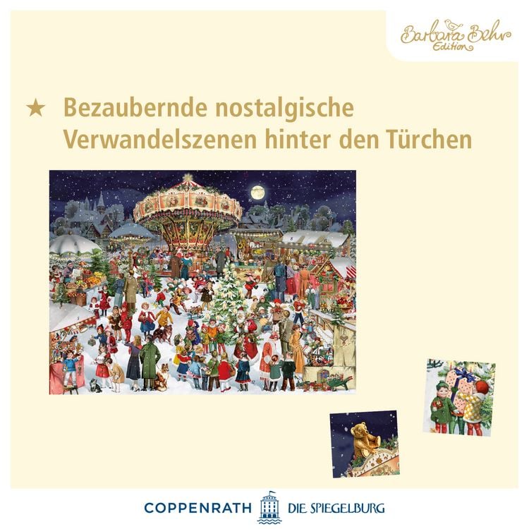 Produktbild: A3-Wand-Adventskalender &ndash; Nostalgischer Weihnachtsmarkt