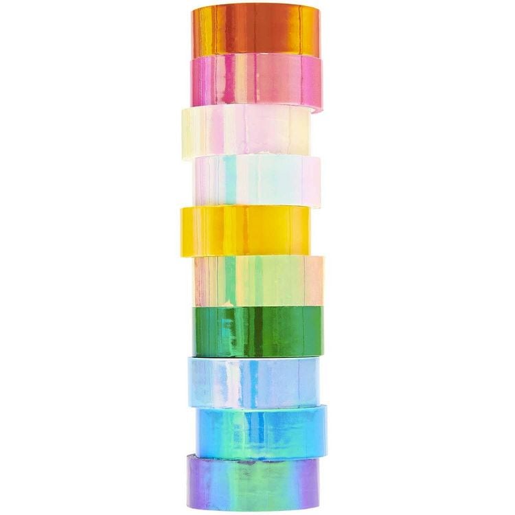 Produktbild: Tape Set Mirror Rainbow, 10 Stk., 1,5 cm x 5 m
