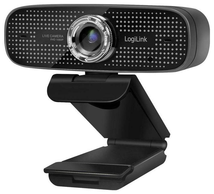 Produktbild: LogiLink UA0378 Full HD-Webcam Klemm-Halterung, Mikrofon