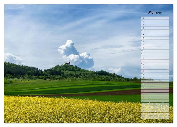Produktbild: Rund um die Wurmlinger Kapelle (Tischkalender 2026 DIN A5 quer), CALVENDO Monatskalender