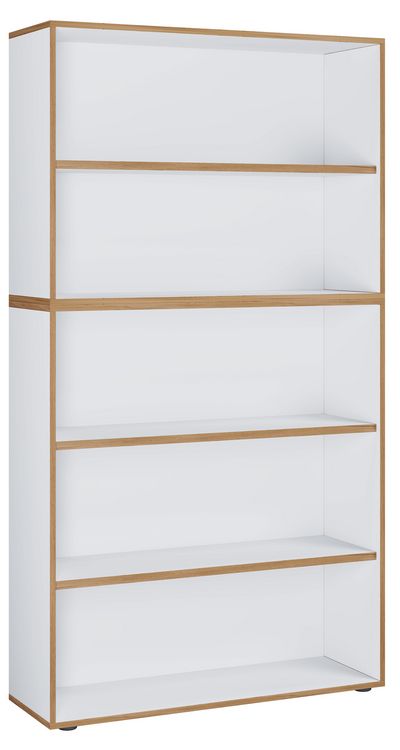 Produktbild: Holz B&uuml;ro Regal B&uuml;cher Ordner Salia 5fach B. 100cm