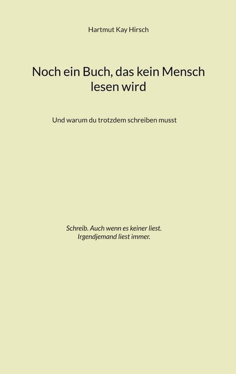 Produktbild: Noch ein Buch, das kein Mensch lesen wird