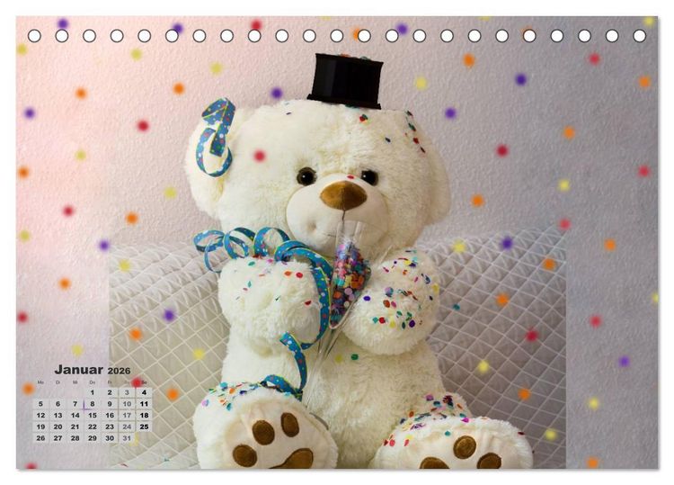 Produktbild: Teddys, wollen wir Kalender anschauen? (Tischkalender 2026 DIN A5 quer), CALVENDO Monatskalender