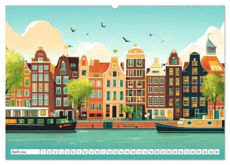 Produktbild: Europas Charme (hochwertiger Premium Wandkalender 2026 DIN A2 quer), Kunstdruck in Hochglanz