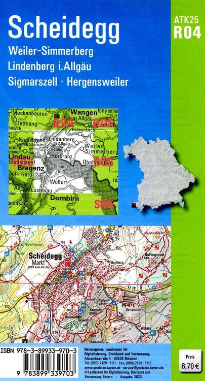 Produktbild: ATK25-R04 Scheidegg (Amtliche Topographische Karte 1:25000)