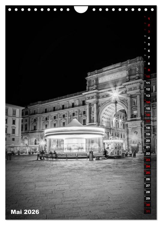 Produktbild: FLORENZ SCHWARZWEI&szlig; (Wandkalender 2026 DIN A4 hoch), CALVENDO Monatskalender