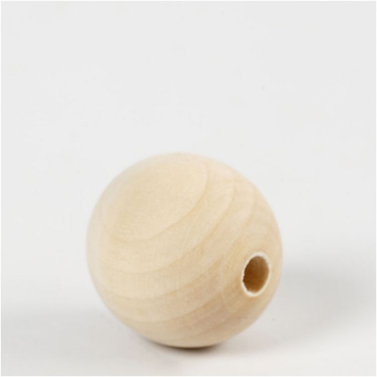 Produktbild: Creativ Company Holzperle, D 30 mm, Lochgr&ouml;&szlig;e 5 mm, 4 Stk