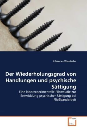 Produktbild: Wendsche, J: Wiederholungsgrad von Handlungen und psychische