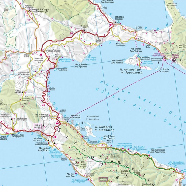 Produktbild: Freytag & berndt Stra&szlig;enkarte Chalkidiki - Thassos - Olymp 1:150.000