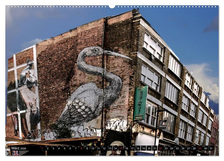 Produktbild: Street art London Michael Jaster (hochwertiger Premium Wandkalender 2026 DIN A2 quer), Kunstdruck in Hochglanz